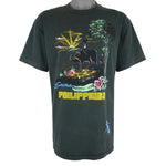 Vintage (Dibuho) - Sunrise Philippines Handpainted T-Shirt 1990s Large