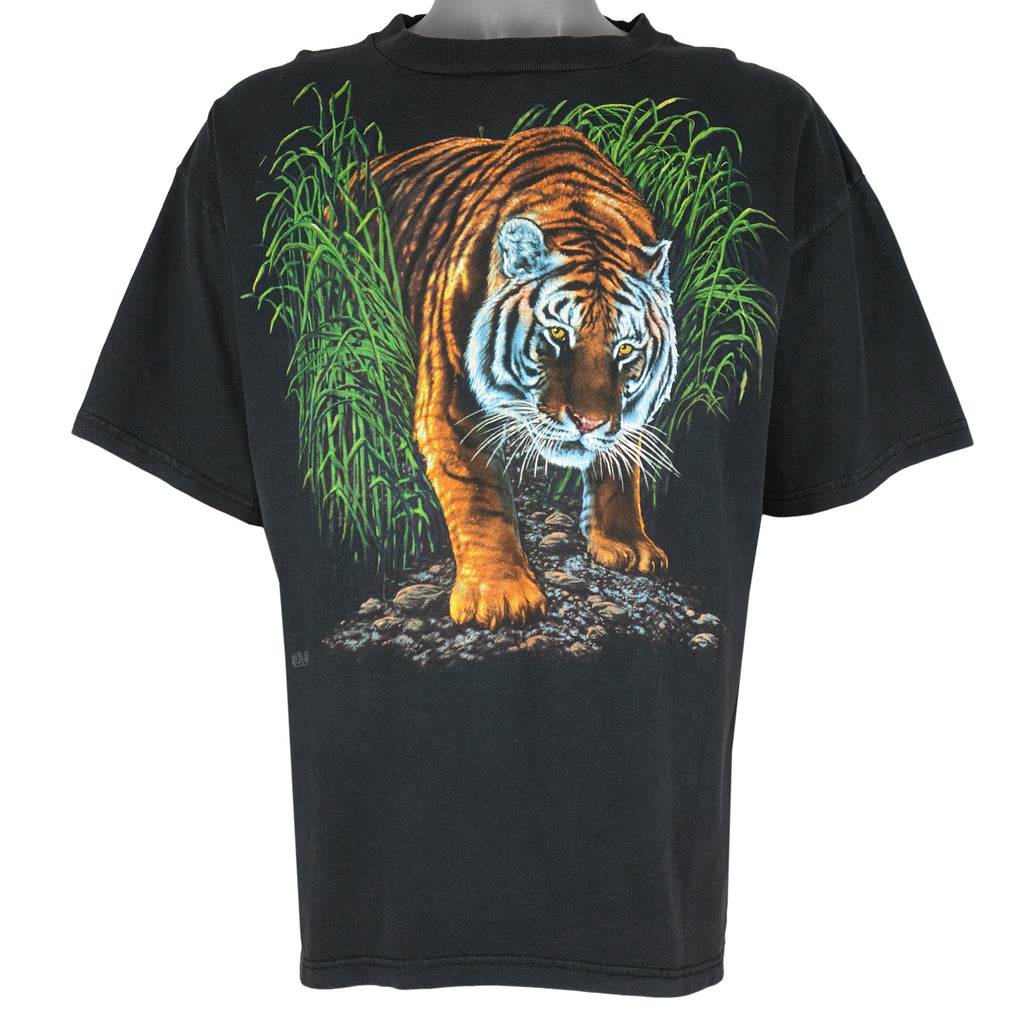 Vintage (Wild Wear) - Bengal Tiger Animal Print T-Shirt 1990s X-Large Vintage Retro