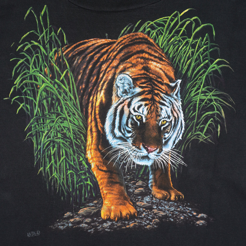Vintage (Wild Wear) - Bengal Tiger Animal Print T-Shirt 1990s X-Large Vintage Retro
