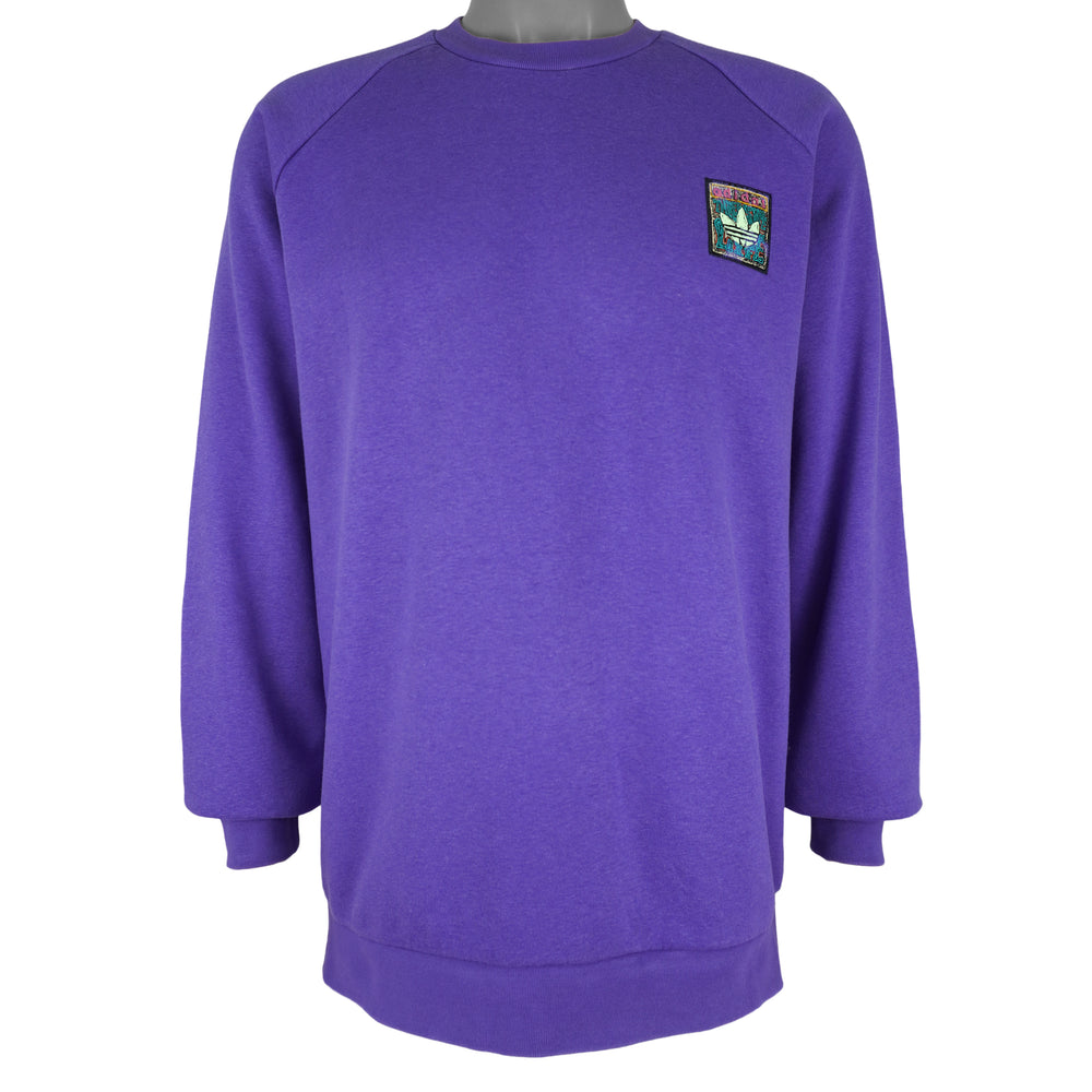 Adidas - Three Stripes Life Crew Neck Sweatshirt 2000s Large Vintage Retro