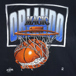 NBA (Artex) - Orlando Magic Spell-Out Long Sleeve Shirt 1990s Medium Vintage Retro Basketball