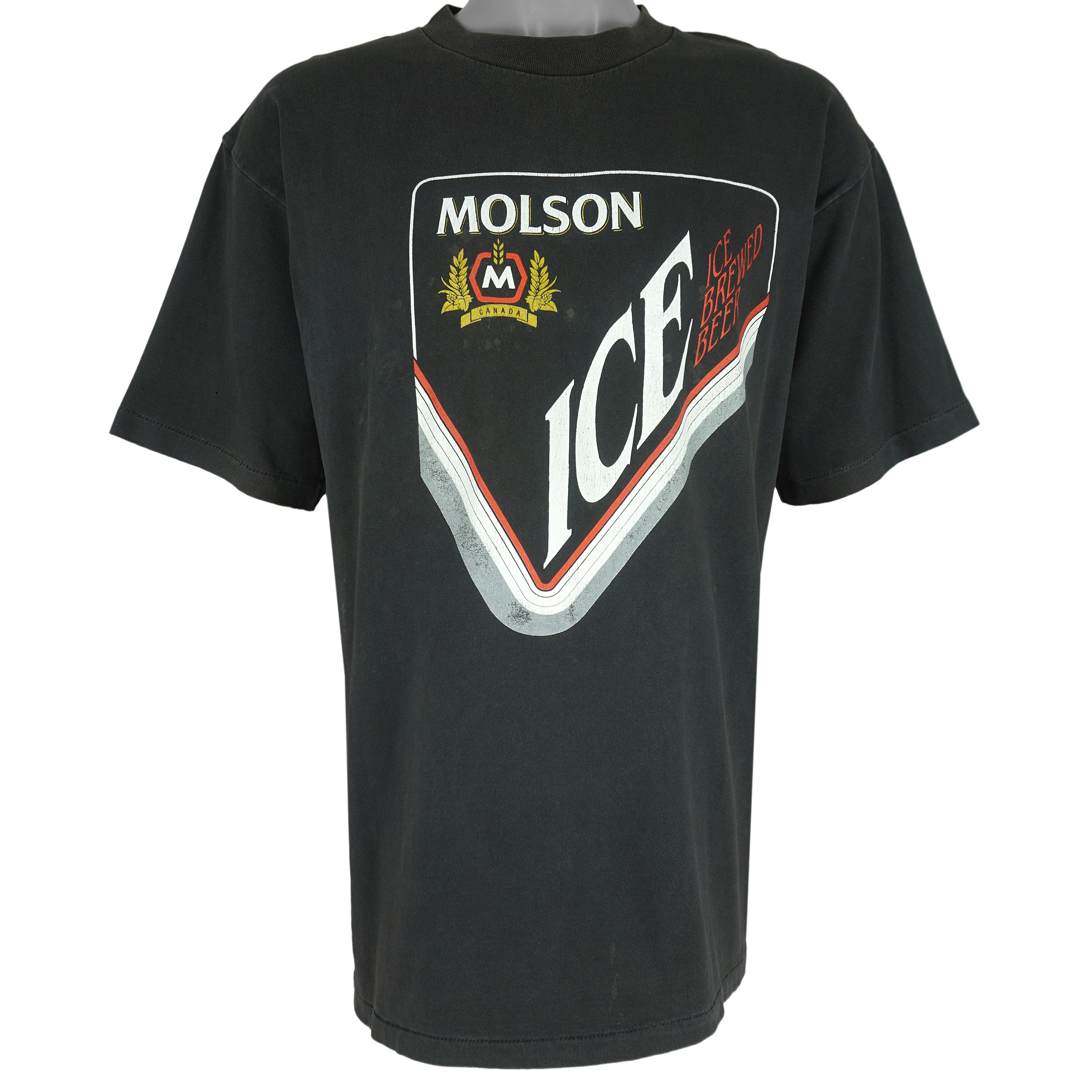 Vintage (All Sport) - Molson Canada Ice Brewed Beer Single Stitch T-Shirt 1990s X-Large Vintage Retro