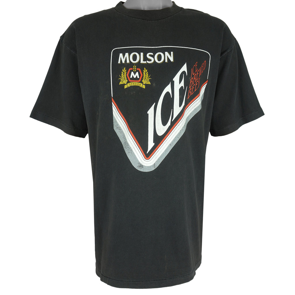 Vintage (All Sport) - Molson Canada Ice Brewed Beer Single Stitch T-Shirt 1990s X-Large Vintage Retro