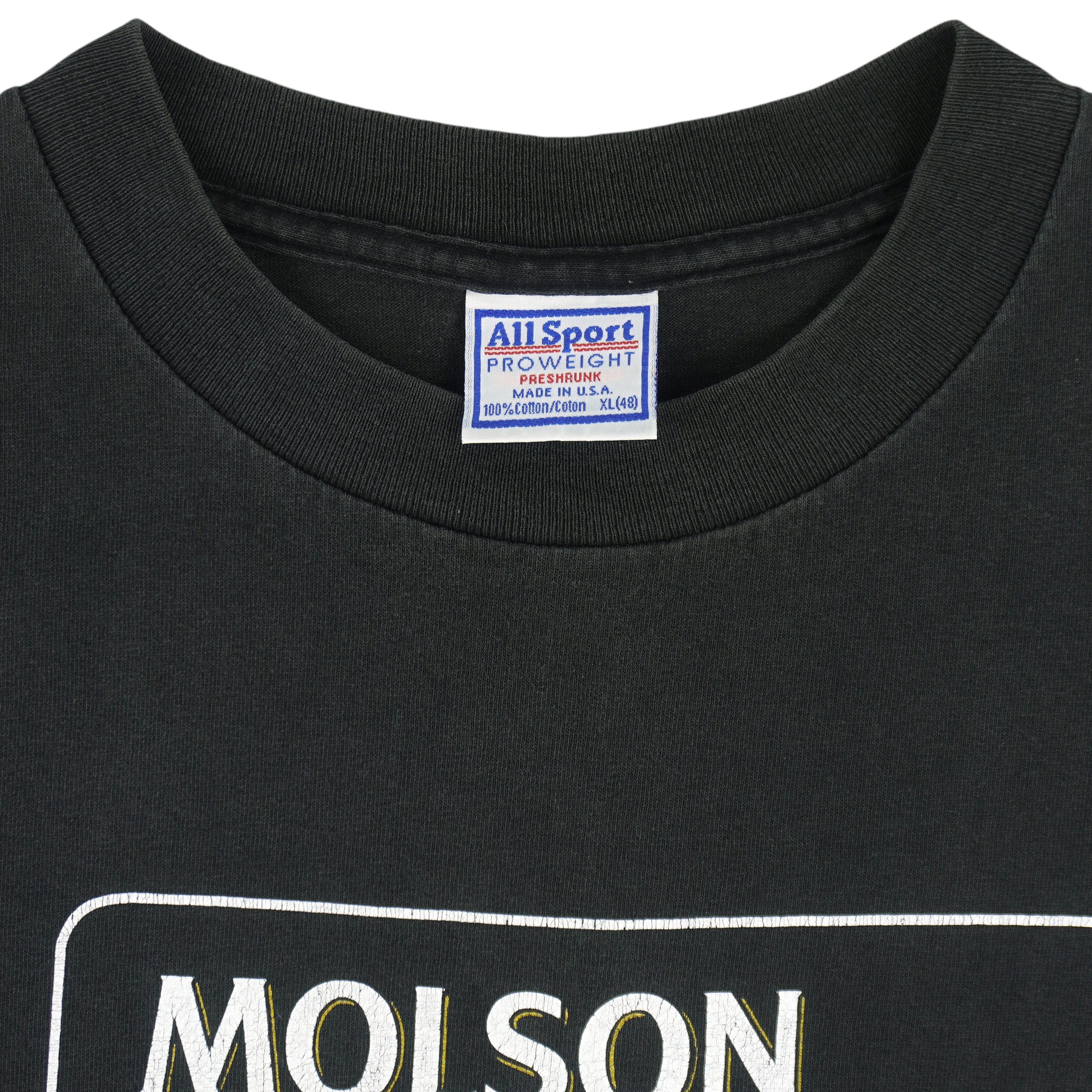 Vintage (All Sport) - Molson Canada Ice Brewed Beer Single Stitch T-Shirt 1990s X-Large Vintage Retro