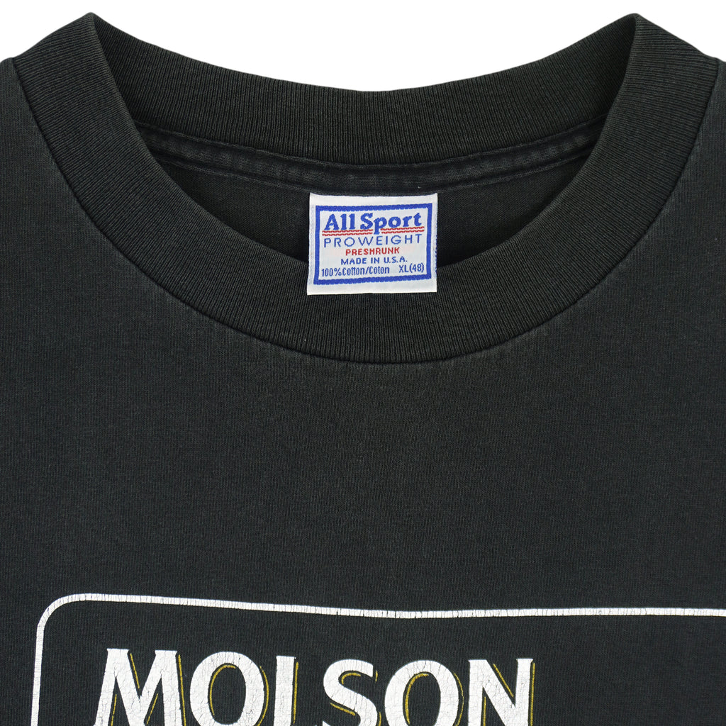 Vintage (All Sport) - Molson Canada Ice Brewed Beer Single Stitch T-Shirt 1990s X-Large Vintage Retro