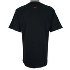 Nike - Black Vertical Logo T-Shirt 1990s Large
