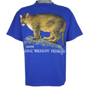 Vintage (Sun) - Cougar Animal Print T-Shirt 1990 Large Vintage Retro