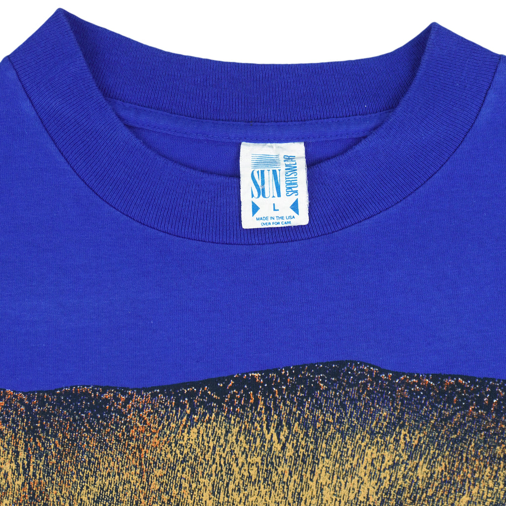 Vintage (Sun) - Cougar Animal Print T-Shirt 1990 Large Vintage Retro