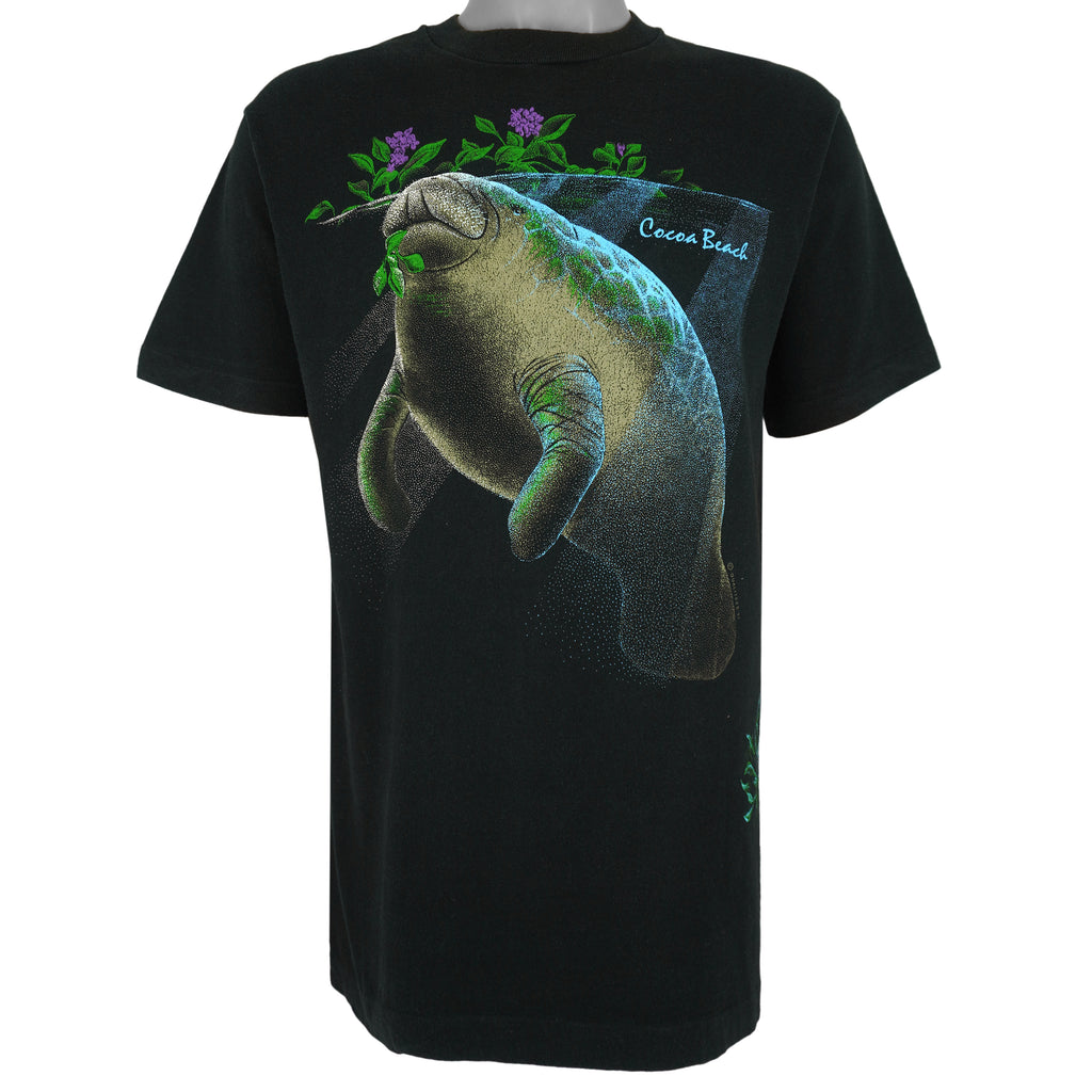 Vintage (Fruit Of The Loom) - Manatee Cocoa Beach T-Shirt 1991 Large Vintage Retro