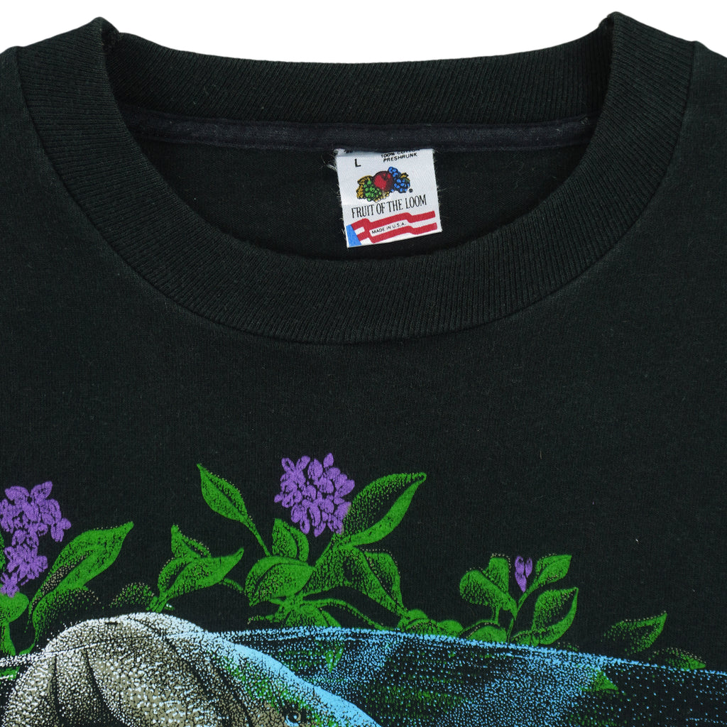 Vintage (Fruit Of The Loom) - Manatee Cocoa Beach T-Shirt 1991 Large Vintage Retro