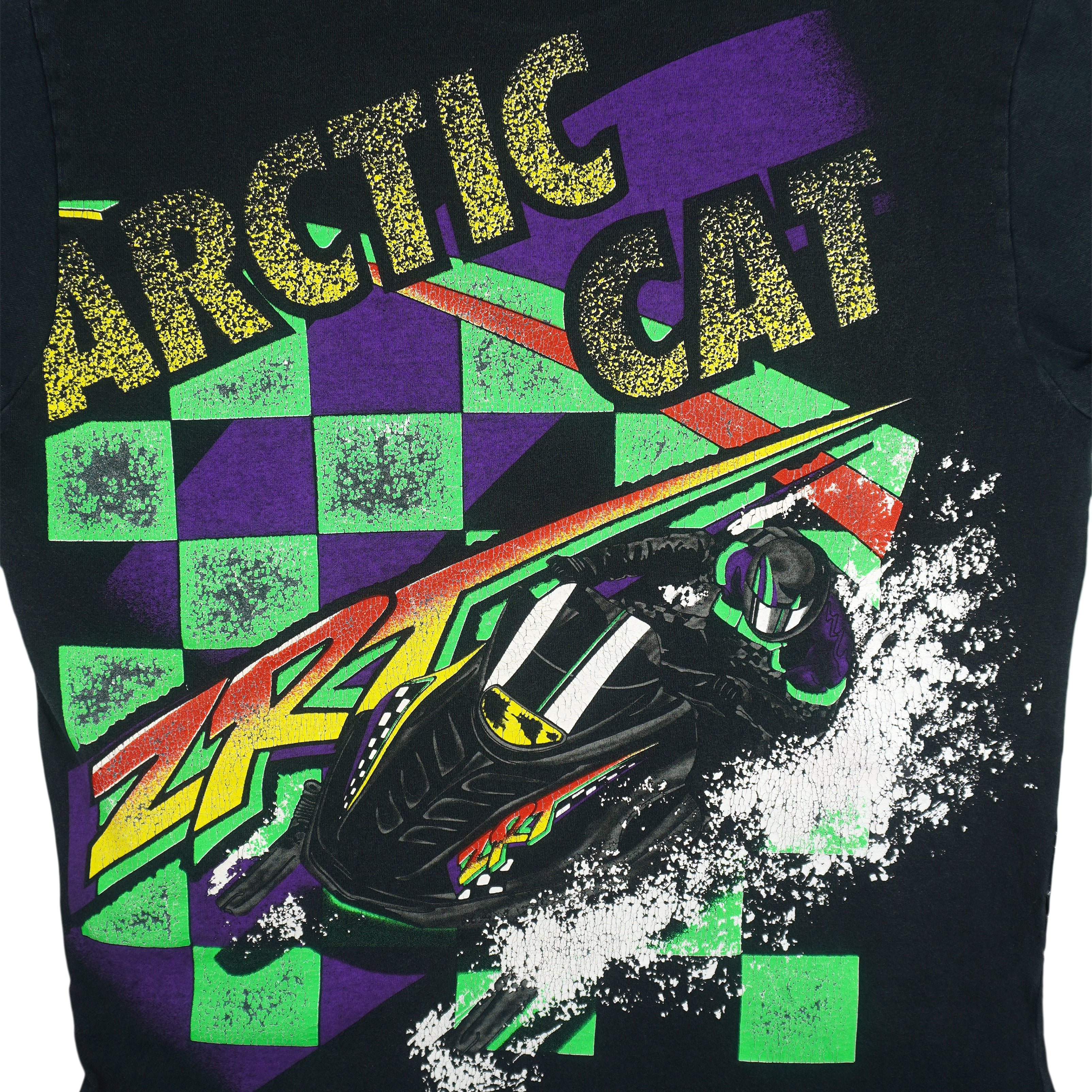 Vintage - Arctic Cat ZR Snowmobile Racing All Over Print T-Shirt 1995 Vintage Retro
