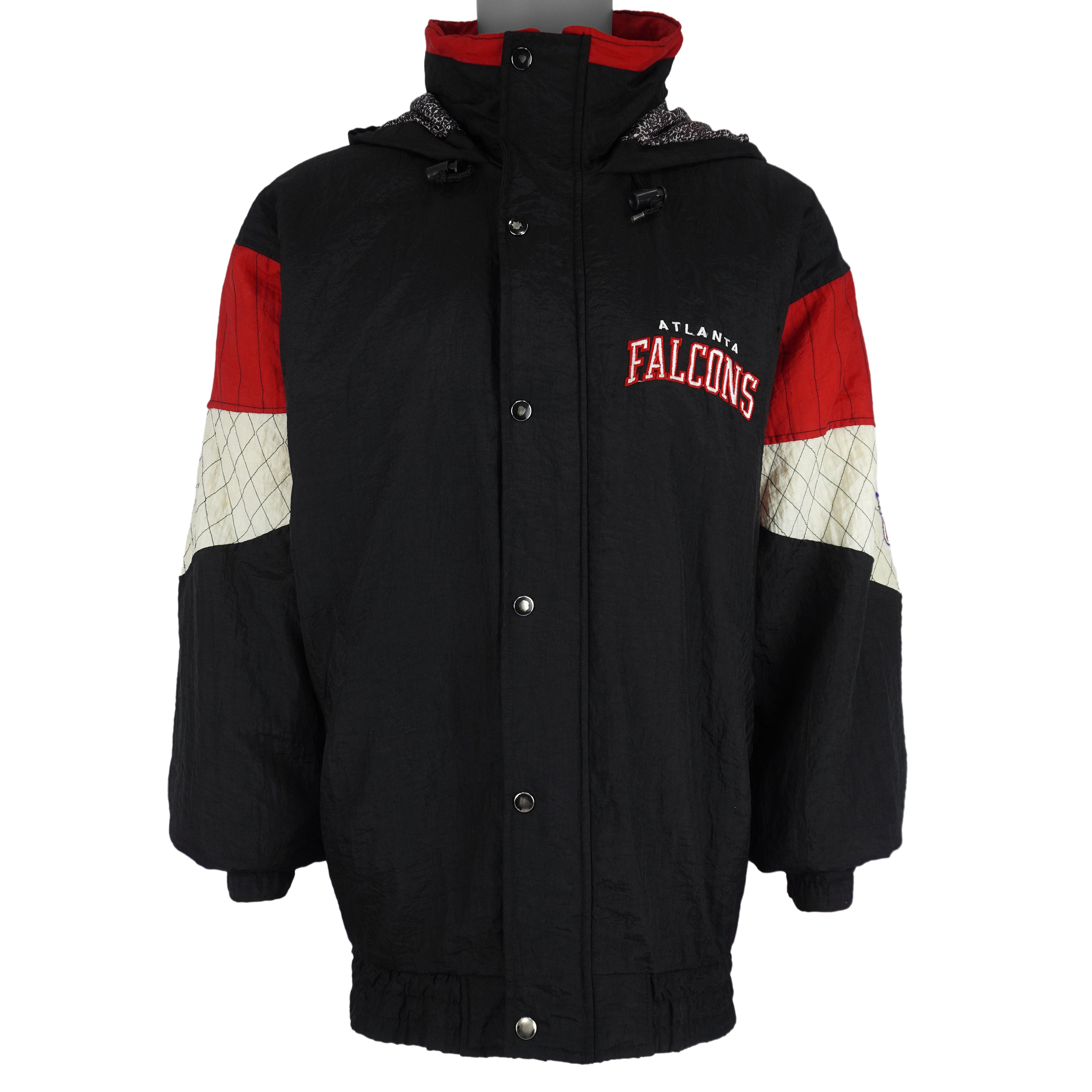 Starter - Atlanta Falcons Hooded Puffer Jacket 1990s X-Large Vintage Retro Football