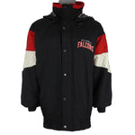 Starter - Atlanta Falcons Hooded Puffer Jacket 1990s X-Large Vintage Retro Football