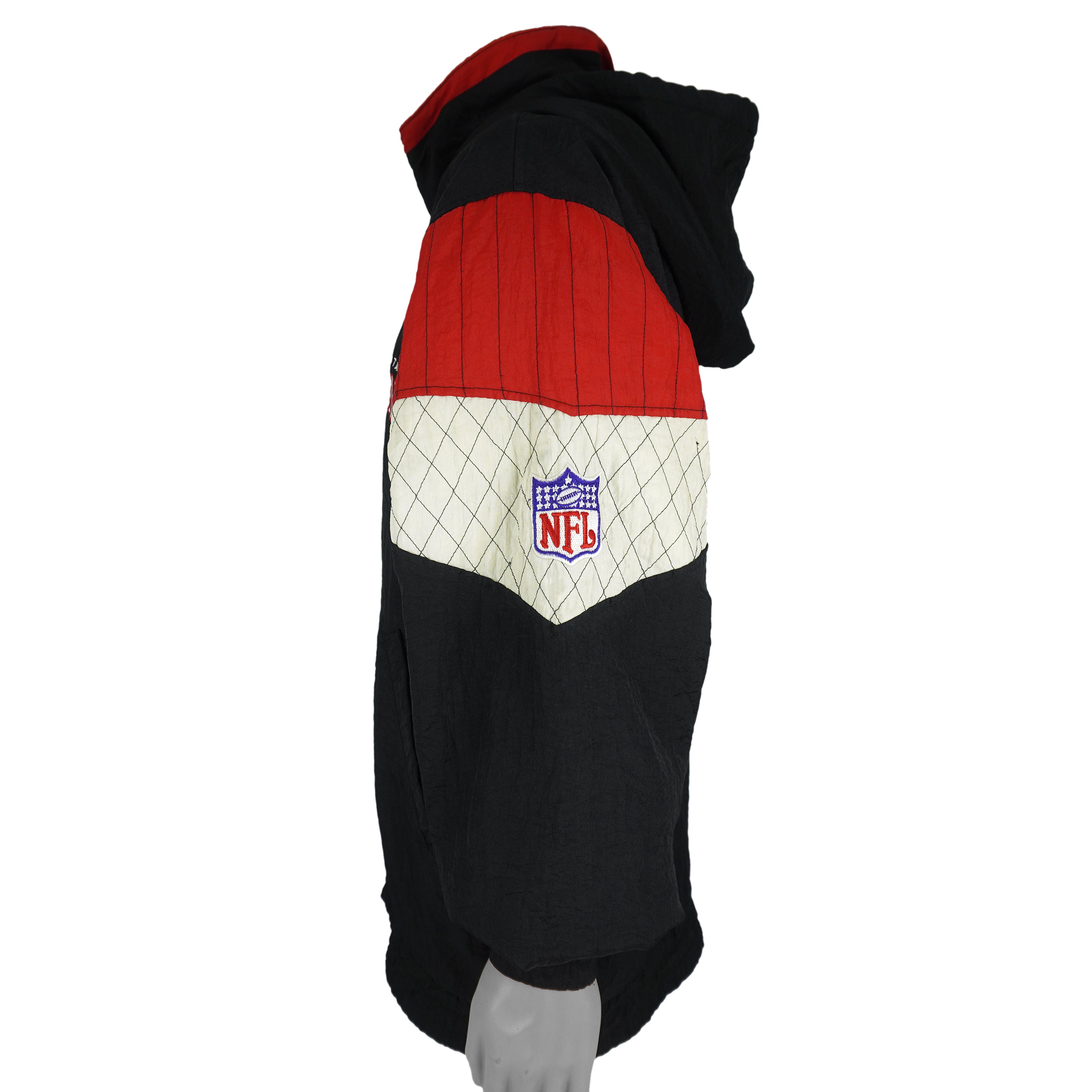 Starter - Atlanta Falcons Hooded Puffer Jacket 1990s X-Large Vintage Retro Football
