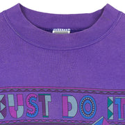 Nike - Just Do It Geometric Crew Neck Sweatshirt 1990s Medium Vintage Retro