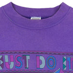 Nike - Just Do It Geometric Crew Neck Sweatshirt 1990s Medium Vintage Retro