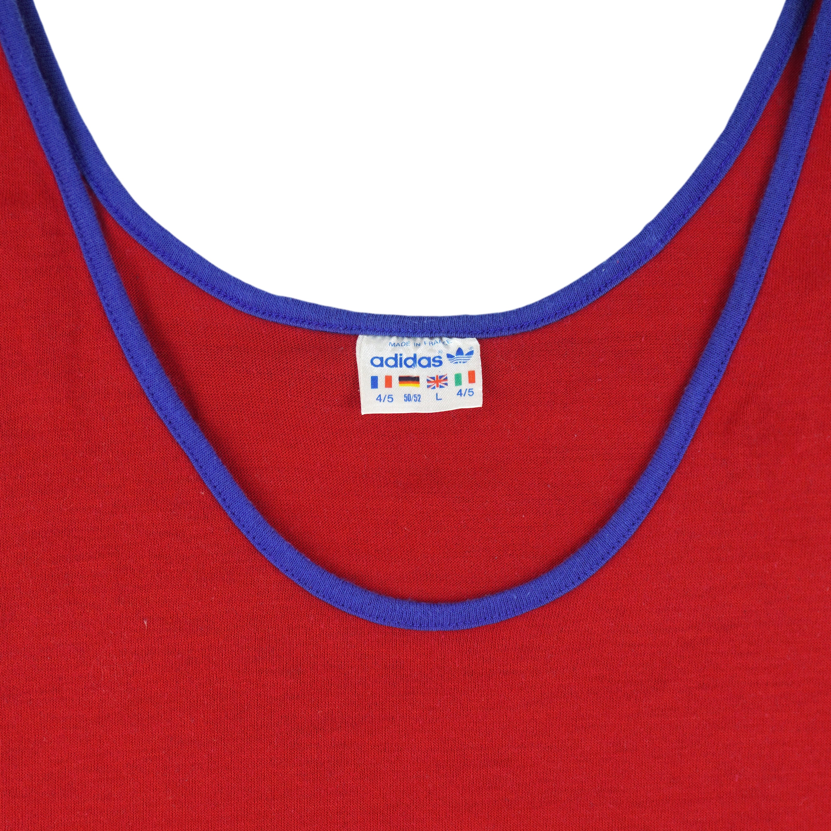 Adidas - Road Runner Spell-Out Sleeveless Shirt 1990s Large Vintage Retro