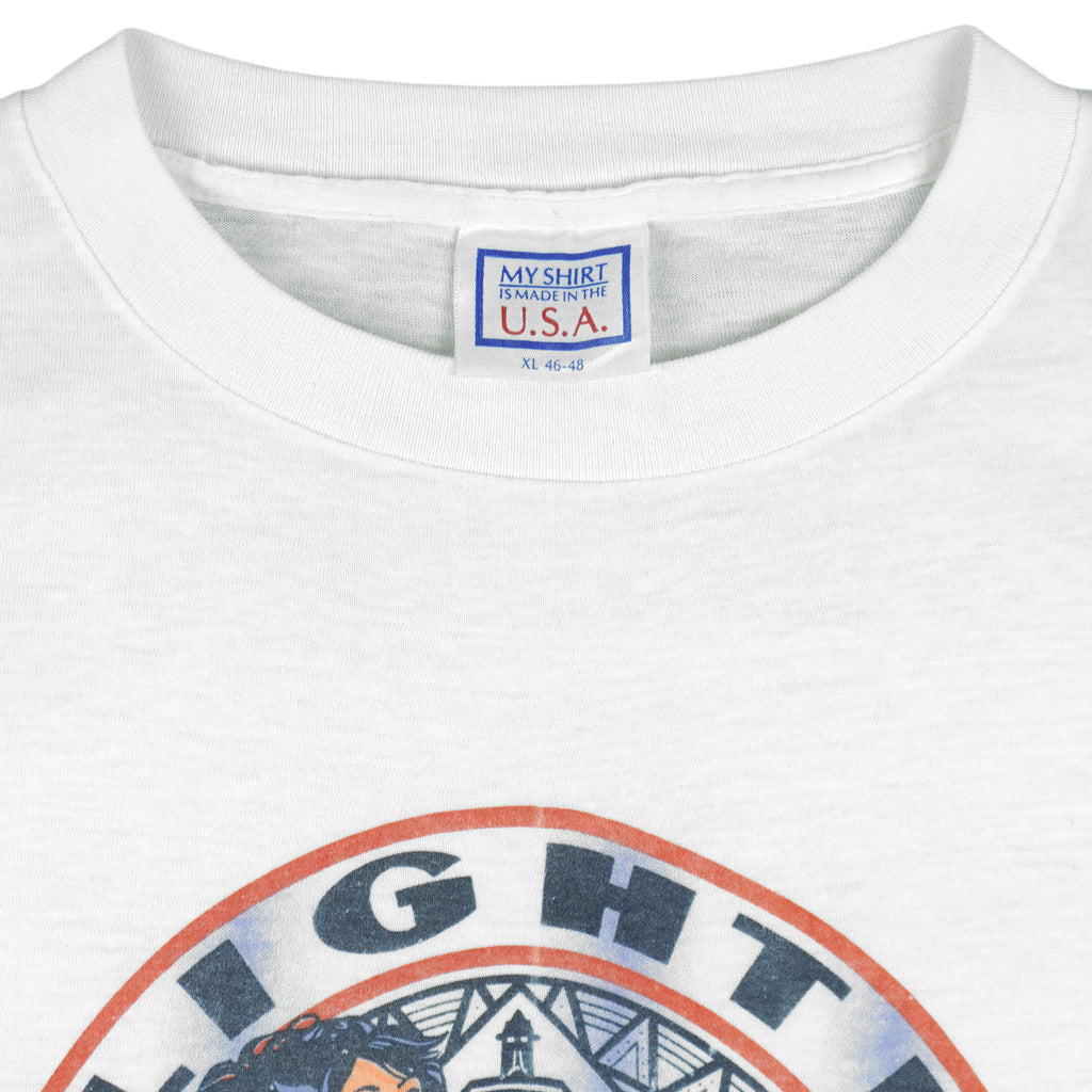 Budweiser - Bud Light Beer Lady Luck Single Stitch T-Shirt 1990 X-Large