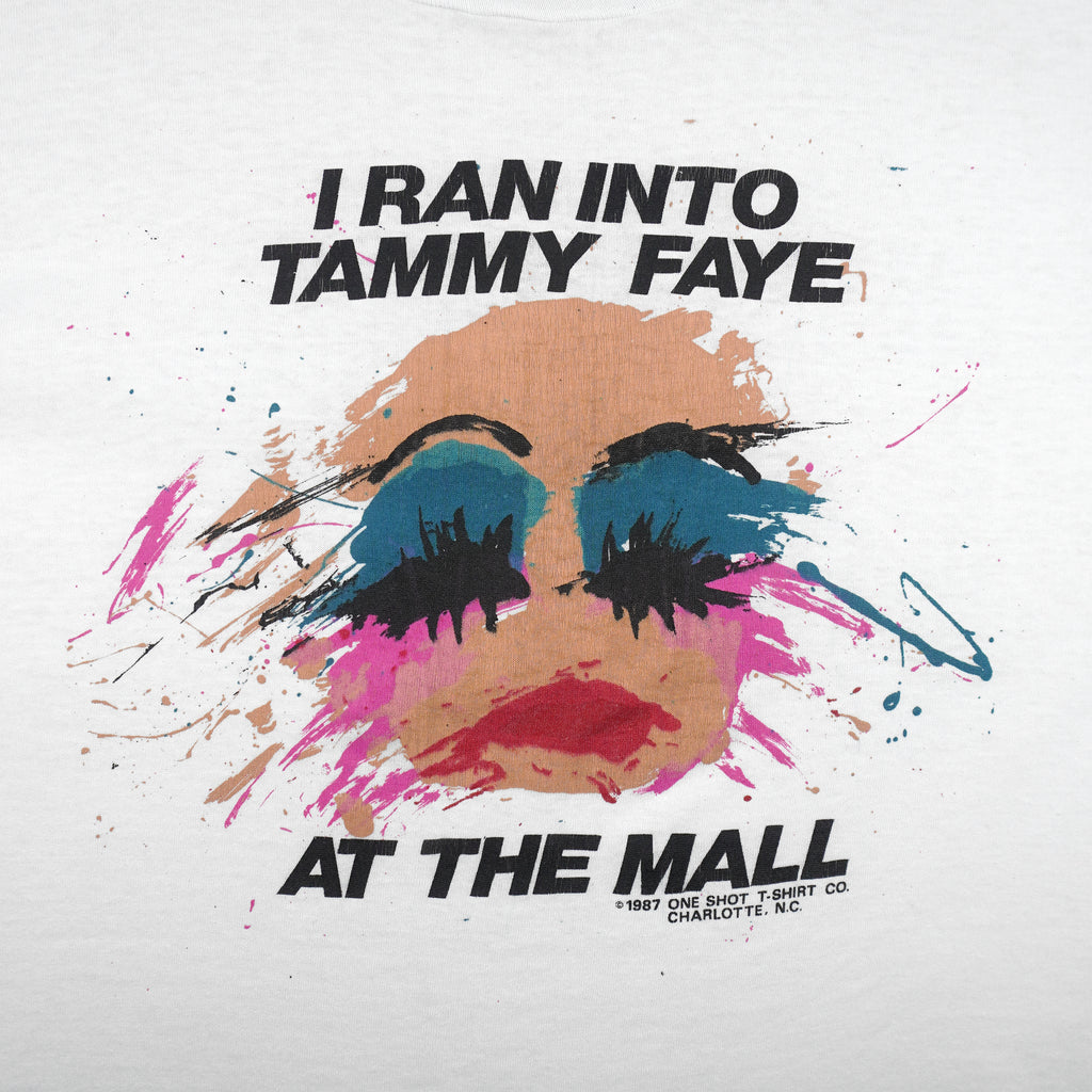 Vintage - I Ran Into Tammy Faye at The Mall T-Shirt 1987 Large Vintage Retro