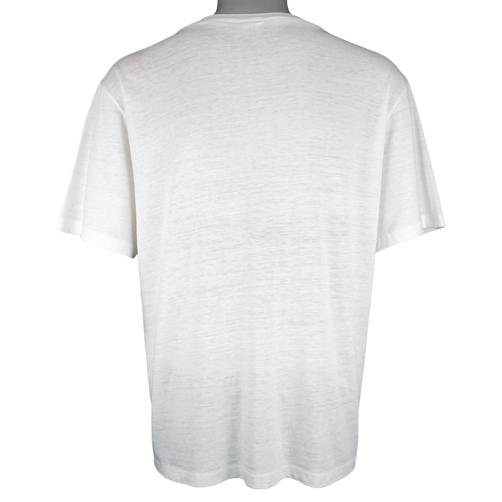 Adidas - Abstract Big Spell-Out T-Shirt 1990s Large Vintage Retro