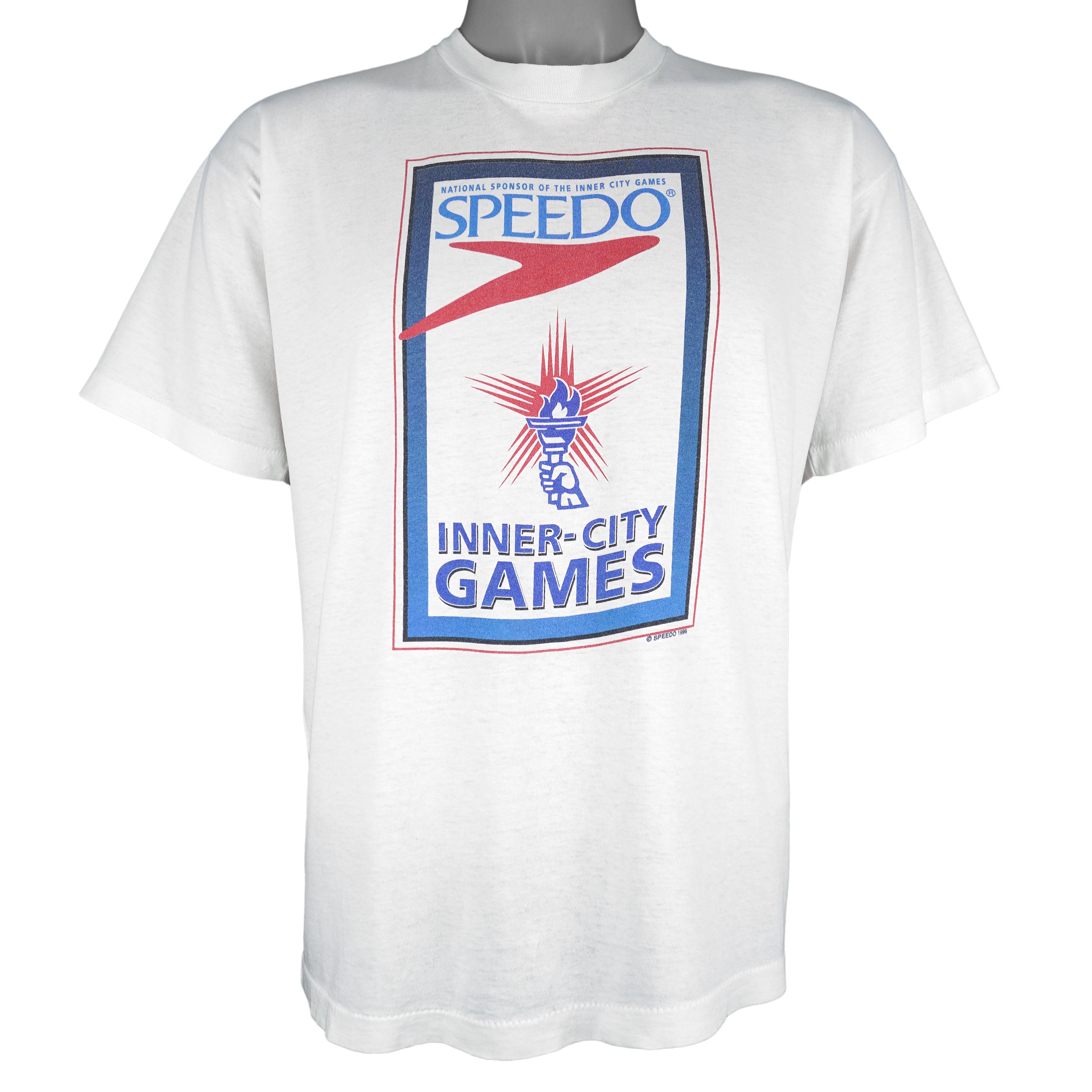 Speedo - New York Inner City Games T-Shirt 1996 Large Vintage Retro