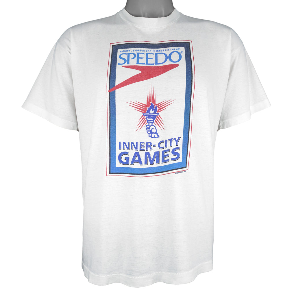 Speedo - New York Inner City Games T-Shirt 1996 Large Vintage Retro