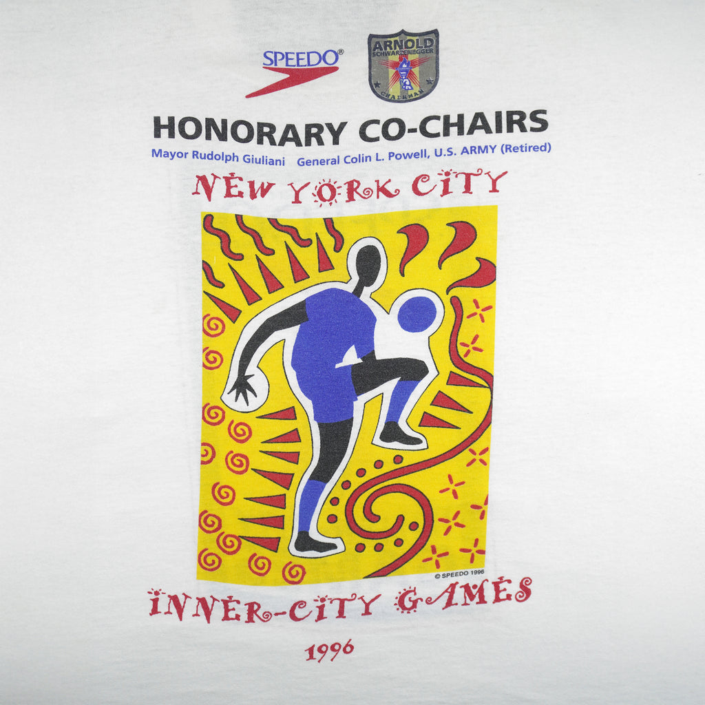 Speedo - New York Inner City Games T-Shirt 1996 Large Vintage Retro