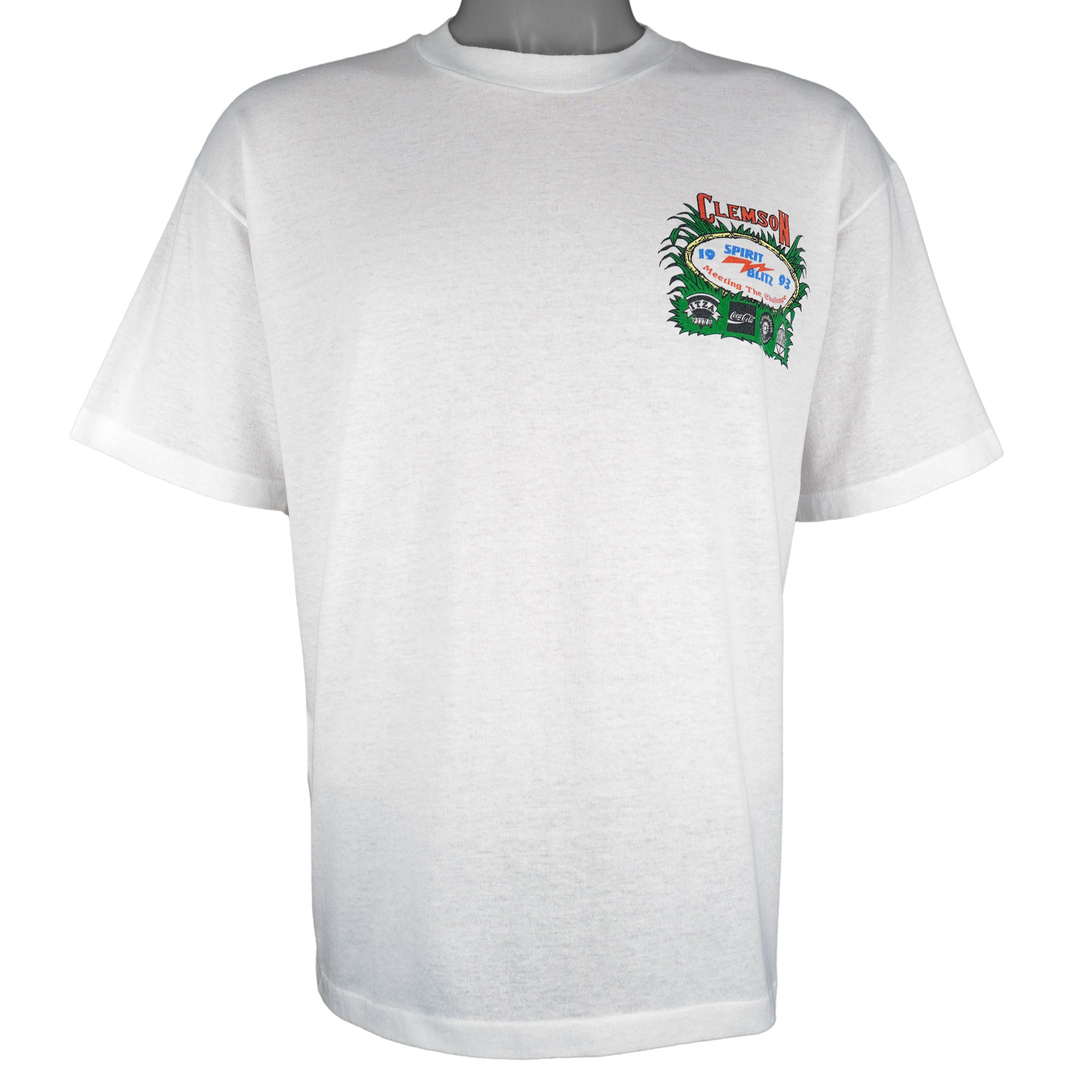 NCAA (Hanes) - Clemson Tiger Republic Spirit Blitz Single Stitch 1993 X-Large Vintage Retro