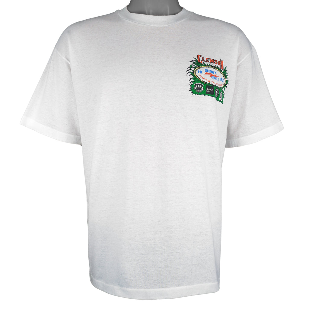 NCAA (Hanes) - Clemson Tiger Republic Spirit Blitz Single Stitch 1993 X-Large Vintage Retro