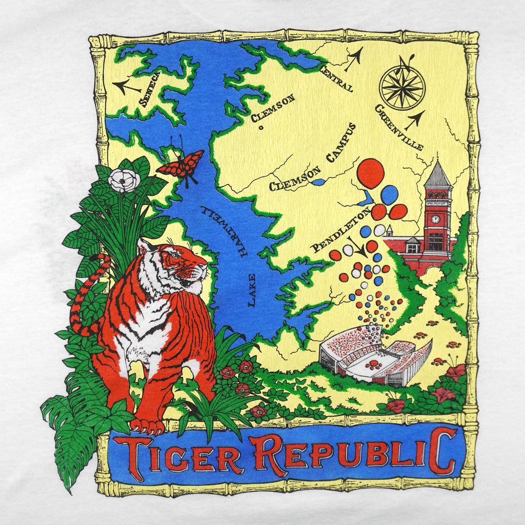 NCAA (Hanes) - Clemson Tiger Republic Spirit Blitz Single Stitch 1993 X-Large Vintage Retro