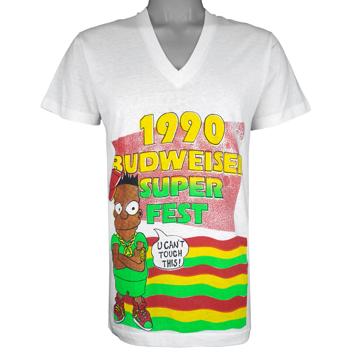 Budweiser - R&B Superfest Single Stitch T-Shirt 1990 Medium Vintage Retro