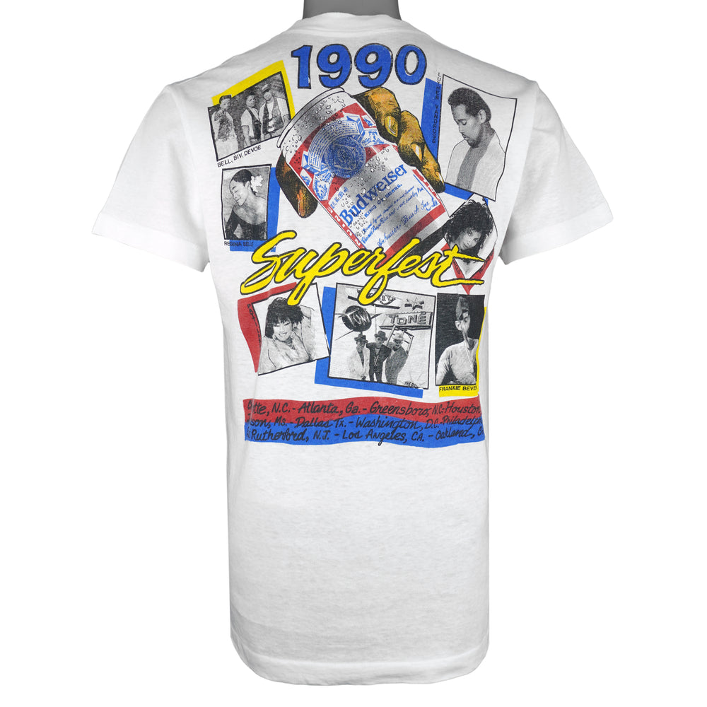 Budweiser - R&B Superfest Single Stitch T-Shirt 1990 Medium Vintage Retro