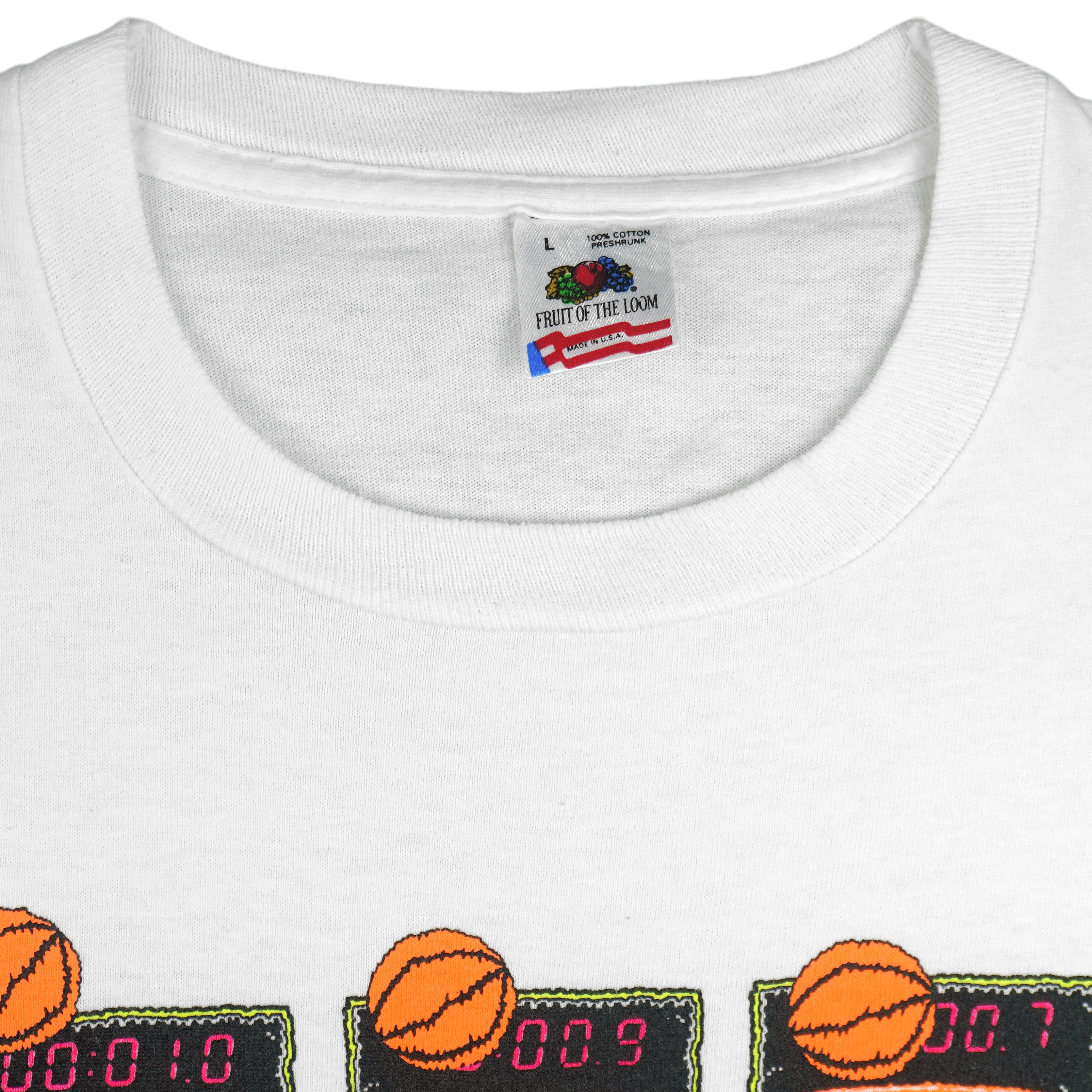 NCAA (Fruit Of The Loom) - Purdue Boilermakers Basketball Win! T-Shirt 1990 Large Vintage Retro Basketball