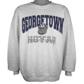 Vintage NCAA - Georgetown Hoyas "Ho-Yas" Spell-Out Crew Neck Sweatshirt 1990s Large in gray