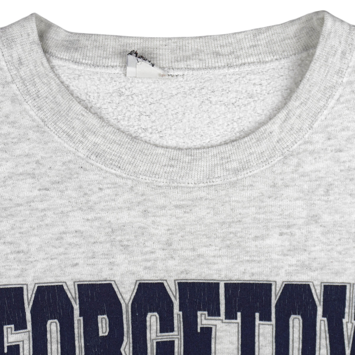 Vintage NCAA - Georgetown Hoyas "Ho-Yas" Spell-Out Crew Neck Sweatshirt 1990s Large in gray