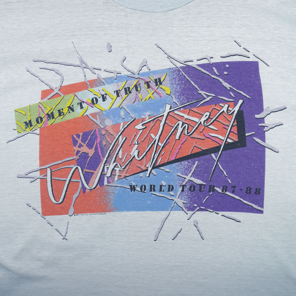 Vintage - Whitney Houston Moment Of Truth World Tour T-Shirt 1987 Large