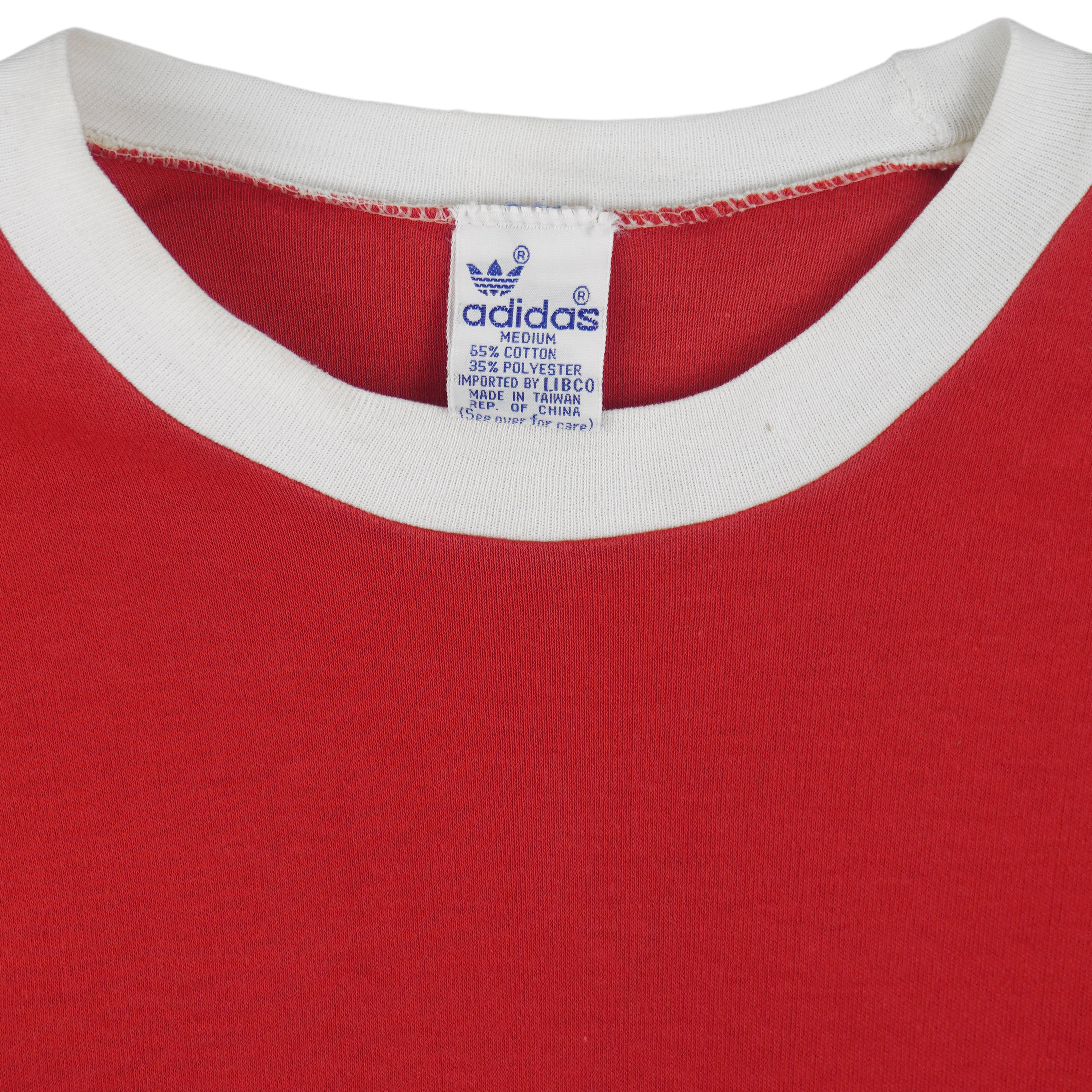 Adidas - Olympic Spirit Spell-Out T-Shirt 1980s Medium Vintage Retro