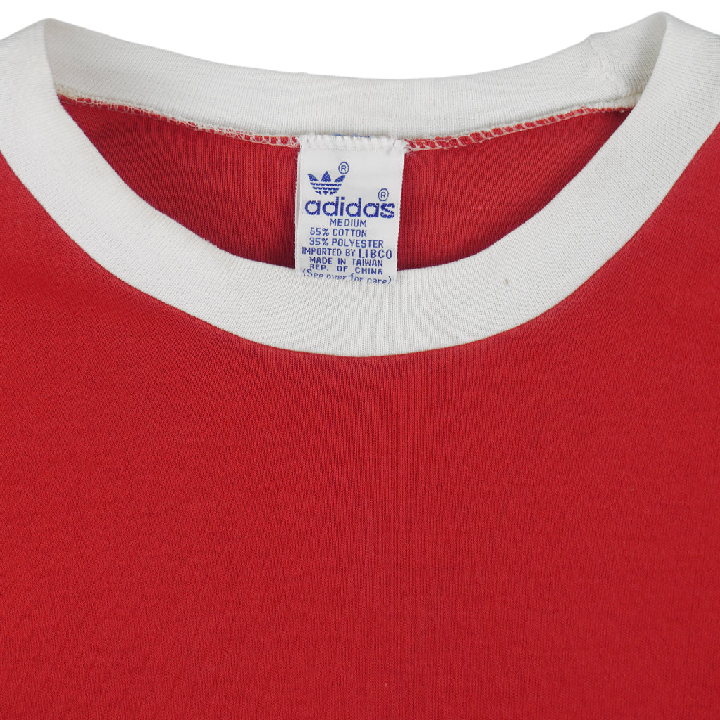 Adidas - Olympic Spirit Spell-Out T-Shirt 1980s Medium Vintage Retro