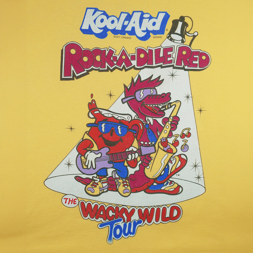 Vintage (Anvil) - Kool Aid Rock-A-Dile Red Whacky Wild Tour T-Shirt 1990s X-Large