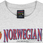 Vintage (Soffe's) - Six Facts Of Norwegian Nationality T-Shirt 1990s Large Vintage Retro