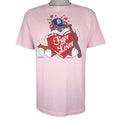 MLB (Hanes) - Pink Detroit Tigers Lover T-Shirt 1985 Large Vintage Retro Baseball