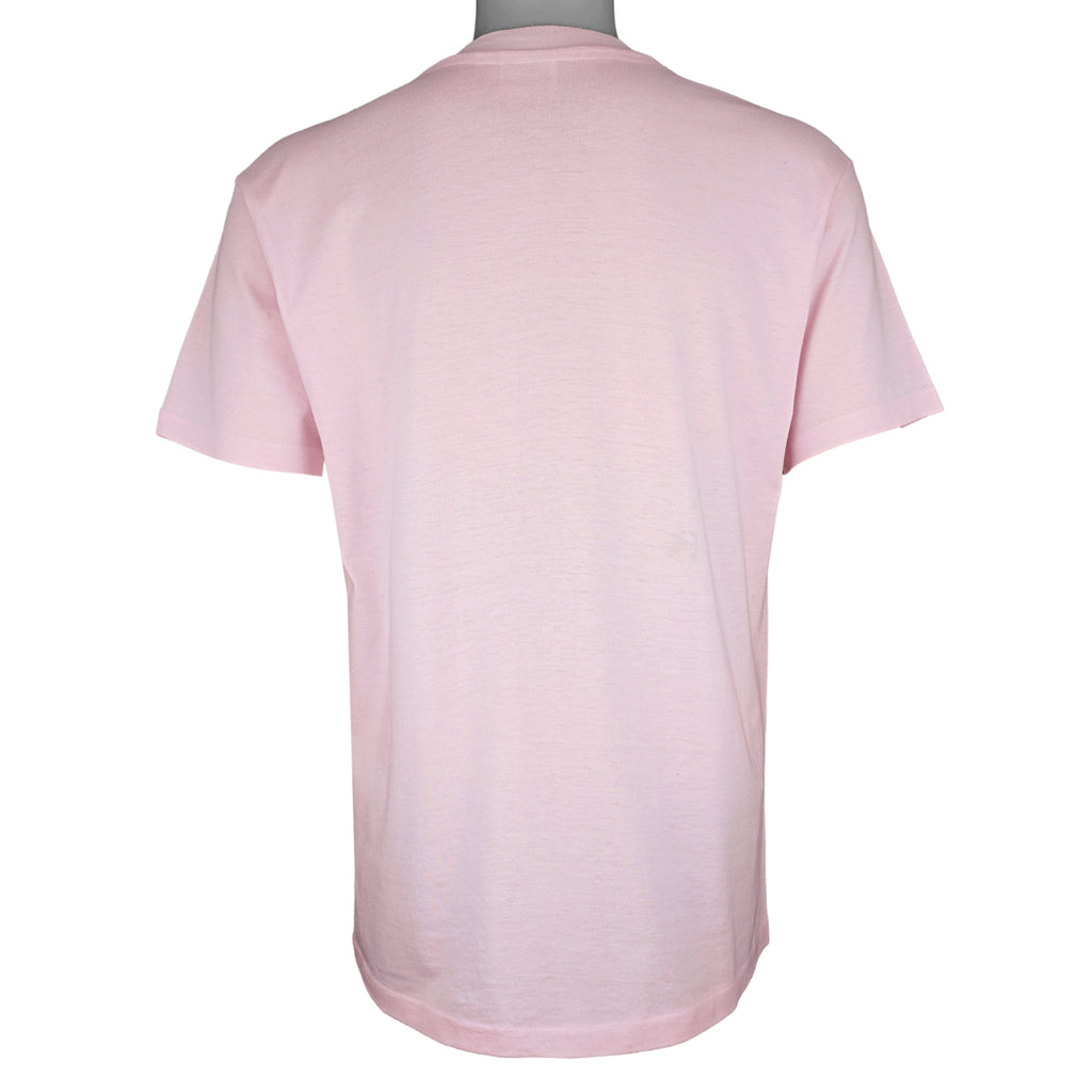 MLB (Hanes) - Pink Detroit Tigers Lover T-Shirt 1985 Large Vintage Retro Baseball