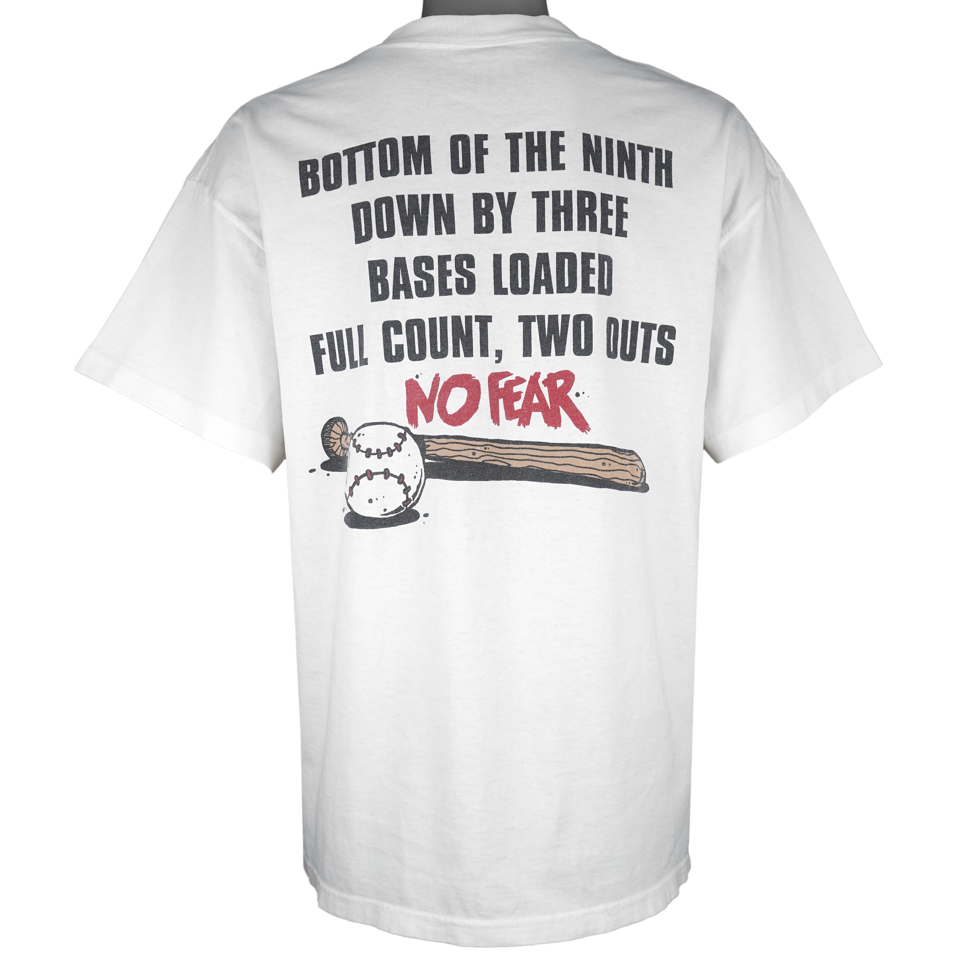Vintage (No Fear) - Bottom Of The Ninth Down By Three Baseball T-Shirt 1990s X-Large Vintage Retro