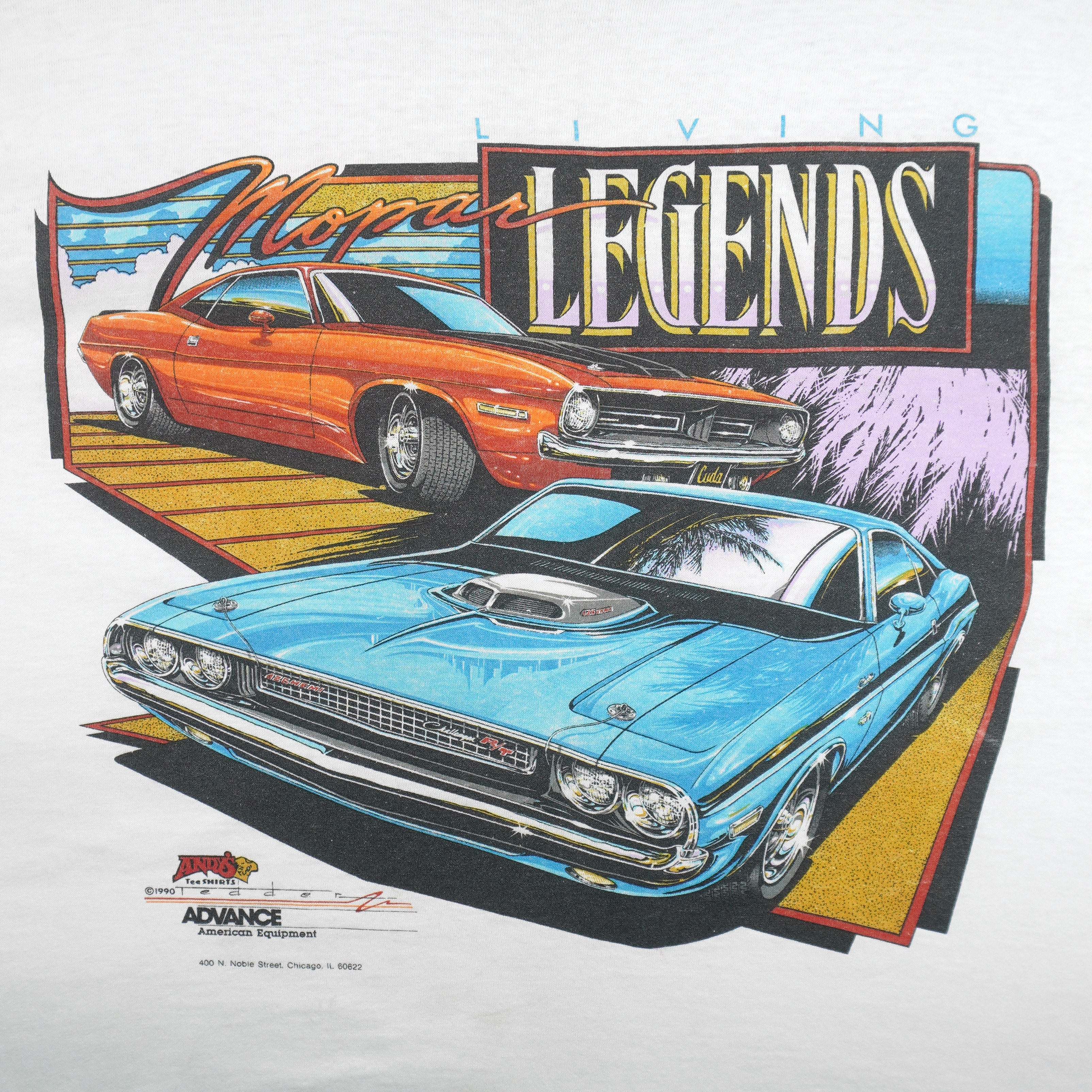 Vintage (Anvil) - Mopar Living Legend Single Stitch T-Shirt 1990 X-Large Vintage Retro