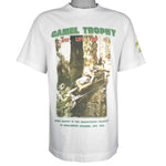 Vintage (Camel) - Trophy Adventure One Life Live It T-Shirt 1990s Large