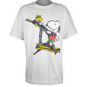 Vintage (Hanes) - Snoopy & Woodstock Workout T-Shirt 1990s X-Large Vintage Retro