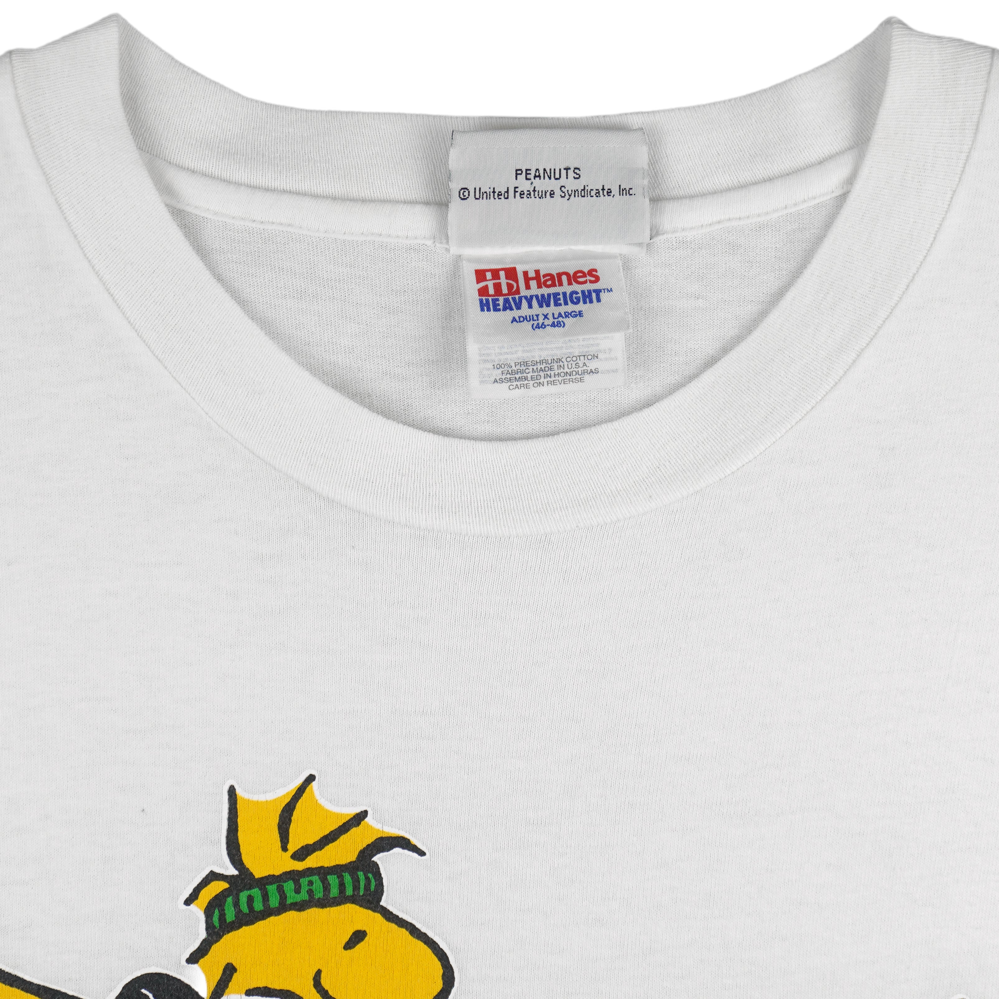 Vintage (Hanes) - Snoopy & Woodstock Workout T-Shirt 1990s X-Large Vintage Retro