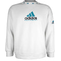 Adidas - Embroidered Logo Crew Neck Sweatshirt 1990s Medium Vintage Retro