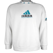 Adidas - Embroidered Logo Crew Neck Sweatshirt 1990s Medium Vintage Retro