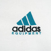 Adidas - Embroidered Logo Crew Neck Sweatshirt 1990s Medium Vintage Retro